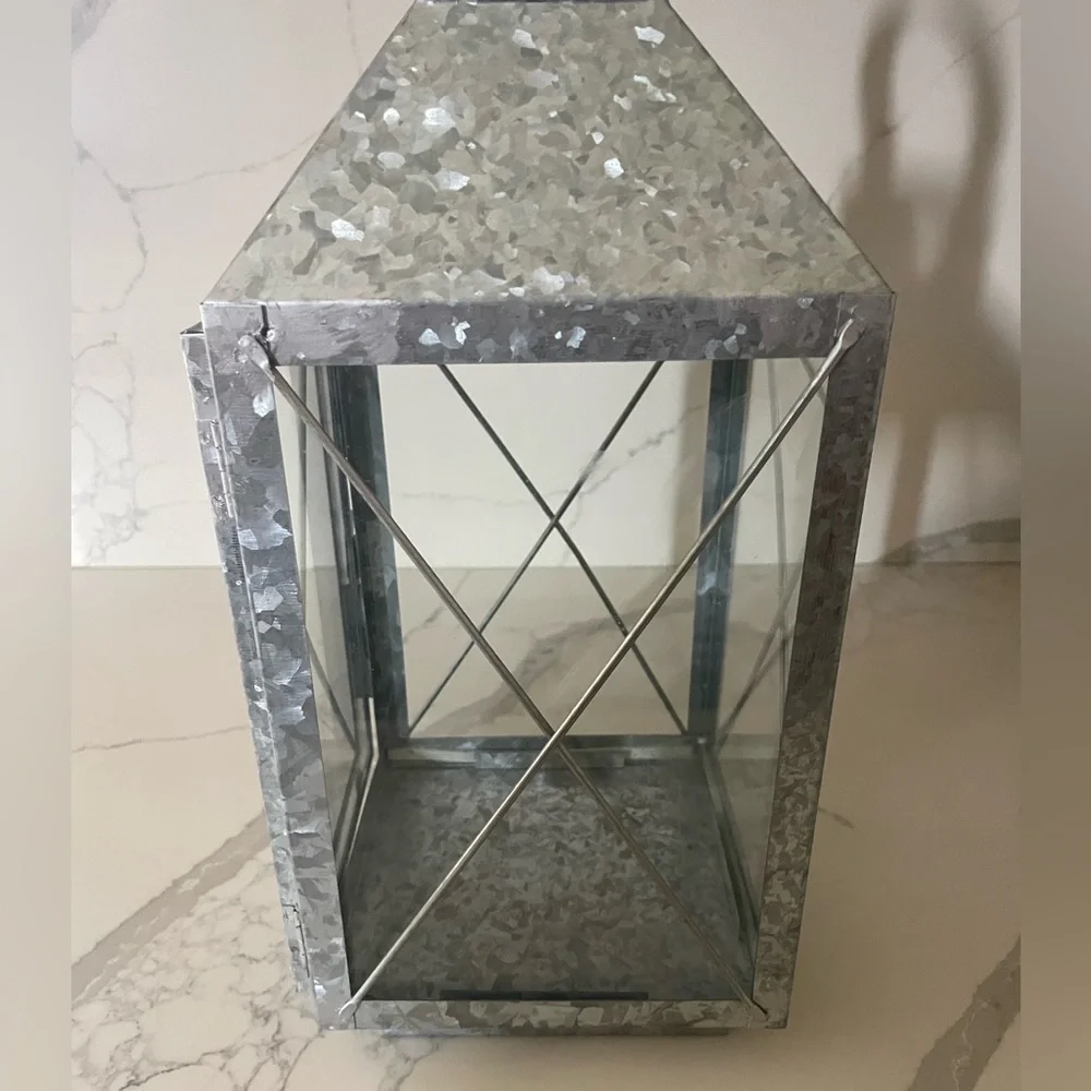 Farmhouse Metallic Lantern Home Accent